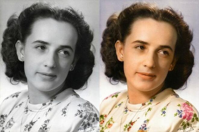 Из черно белой фотографии сделаю цветную также напишу портрет