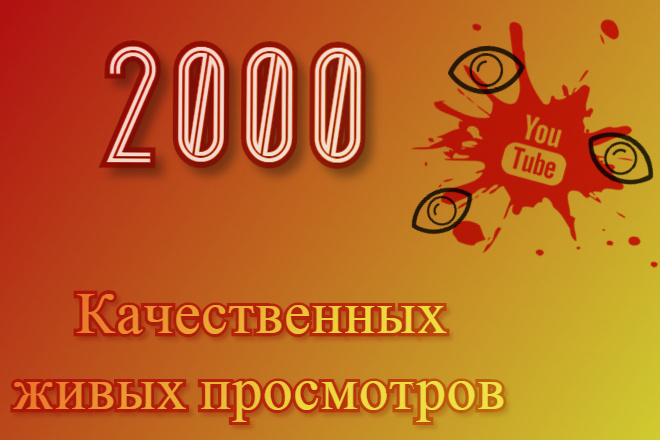 2000 просмотров на ролике YouTube