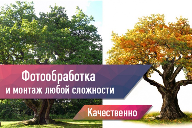 Фотообработка и монтаж любой сложности