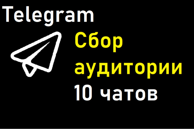 Сбор аудитории из чатов телеграм. 10 чатов. По вашим критериям