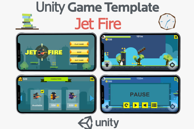 Исходник игры Jet Fire для Unity