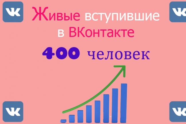 Добавлю 400 подписчиков в группу в ВКонтакте