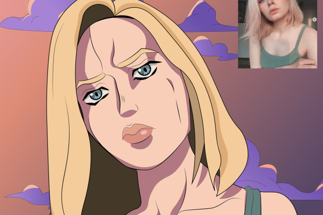 Портрет в стиле JoJo