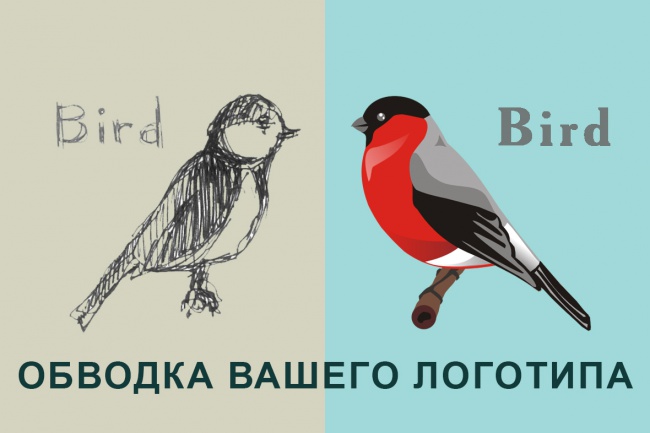 Обведу логотип по вашему рисунку