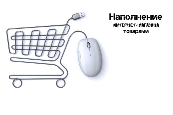 Наполнение интернет магазина товарами
