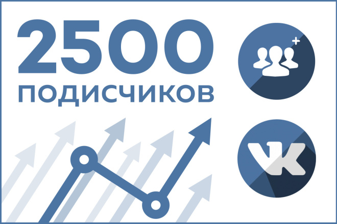 Добавлю 2500 подписчиков в группу ВК