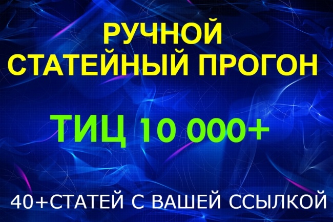 Статейный прогон по 40 сайтам + Бонус