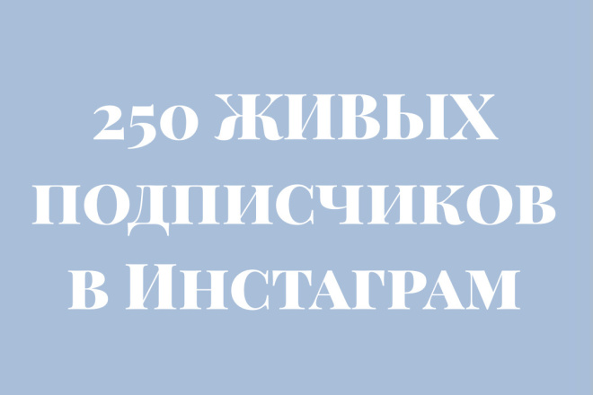 250 ЖИВЫХ подписчиков в Instagram