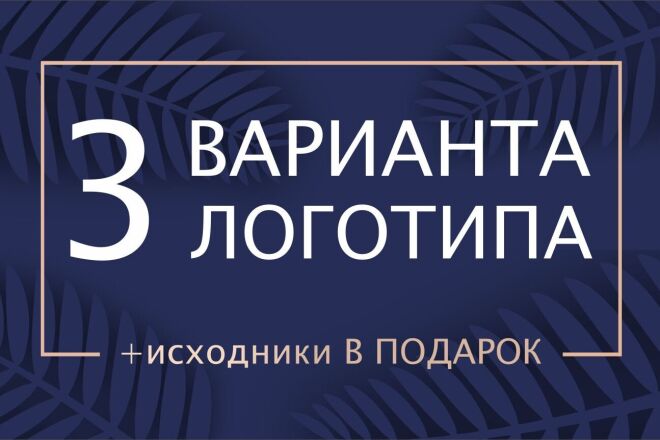 3 варианта логотипа +исходники В подарок