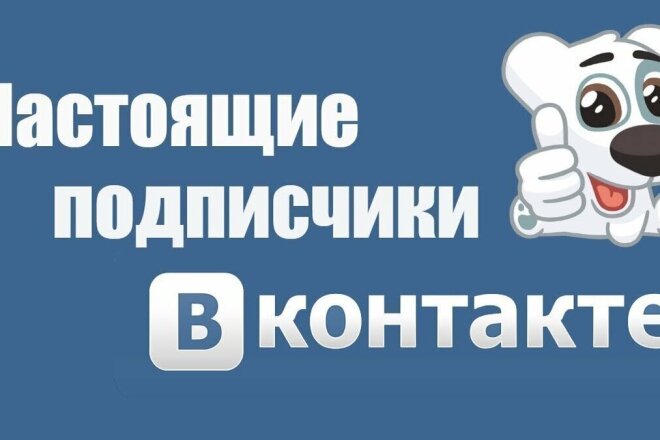 Сделаю 100 настоящих подписчиков в ВК