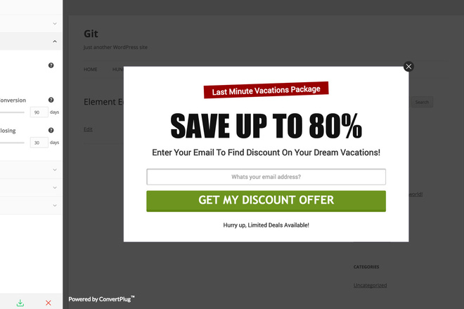 Плагин Конверсий плагин подписок через PopUp ConvertPlus