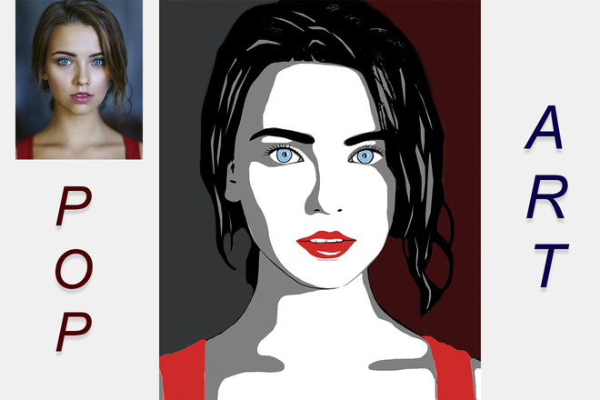 Поп-арт портрет по фотографии
