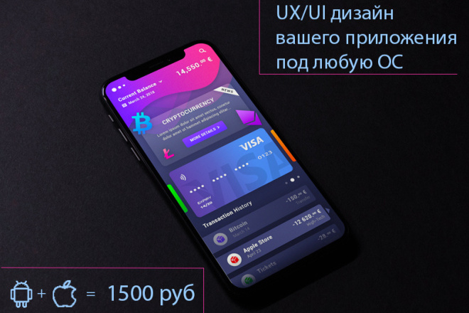 UX UI уникальный дизайн приложения