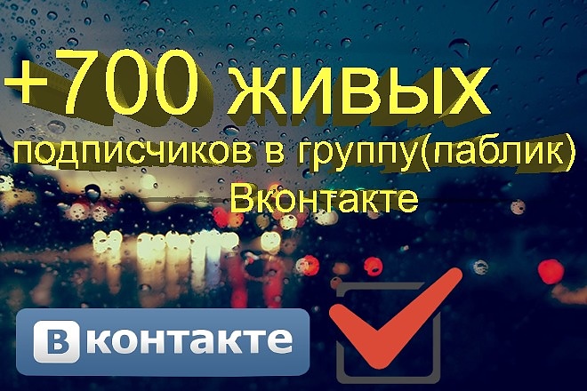 700 подписчиков в группу или паблик Вконтакте