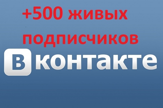 Раскрутка ВКонтакте +500 живых подписчиков