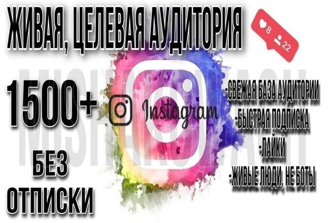 1500+ живых подписчиков в Instagram