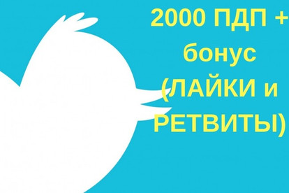 2000 подписчиков + бонус лайки и ретвиты