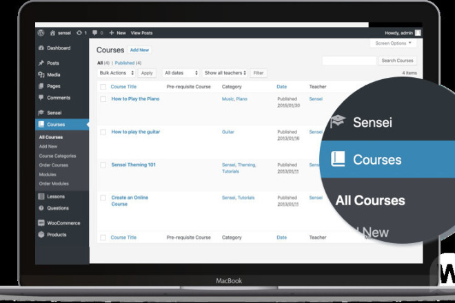 WooCommerce Paid Courses Плагин Создания Платных уроков и курсов