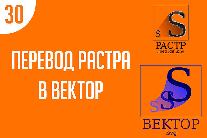 Переведу в вектор 30 изображений