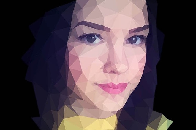 Портреты low poly, из треугольников, с сохранением натуральных цветов