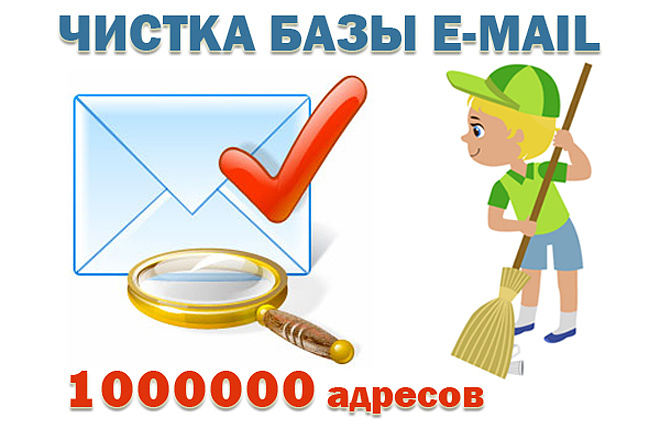 Чистка E-mail базы до 1000000 адресов, проверка базы на валидность