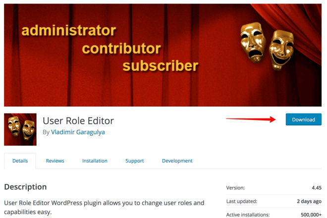 User Role Editor Pro перевод плагина