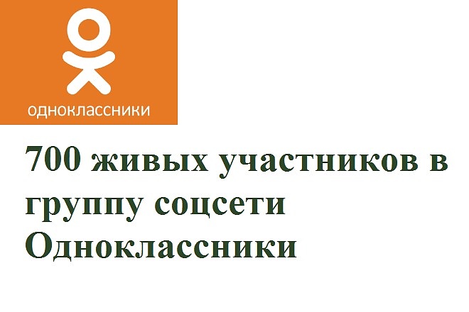 700 живых участников в группу в соцсети Одноклассники