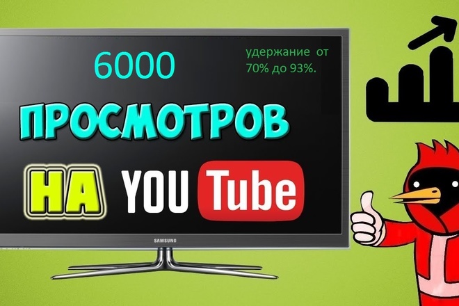 6000 реальных Youtube просмотров с гарантией
