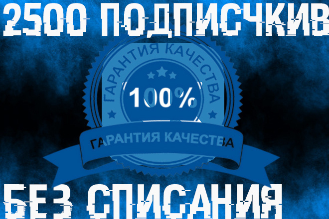 2500 подписчиков на Вашу страницу или в группу