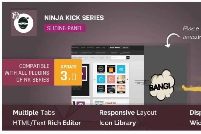 2 Плагина Ninja Kick WordPress Canvas Sliding Panel