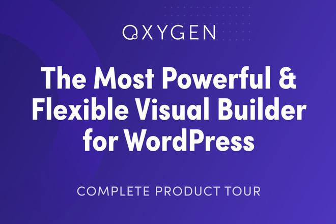 Oxygen Builder Визуальный конструктор сайтов