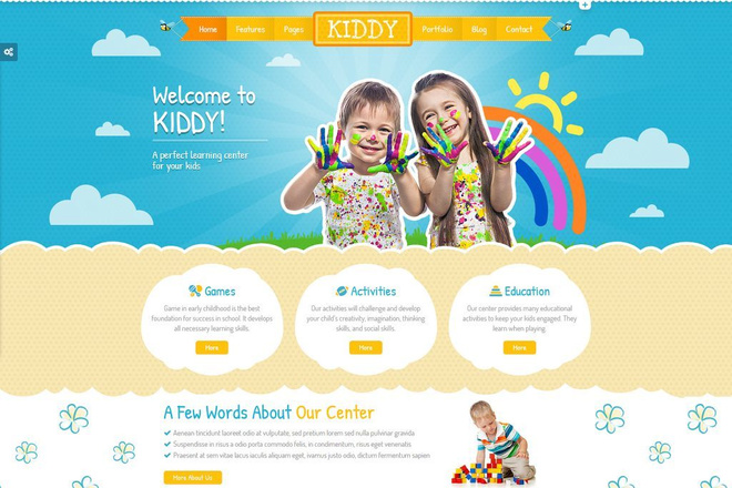 Kiddy - Children WordPress на русском с обновлениями и плагинами