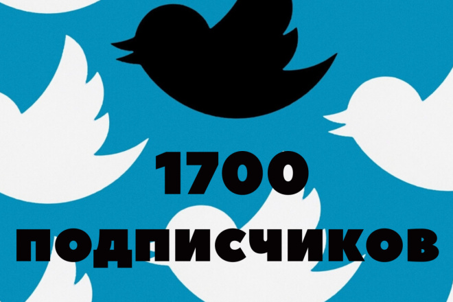 1700 подписчиков в ваш аккаунт Twitter