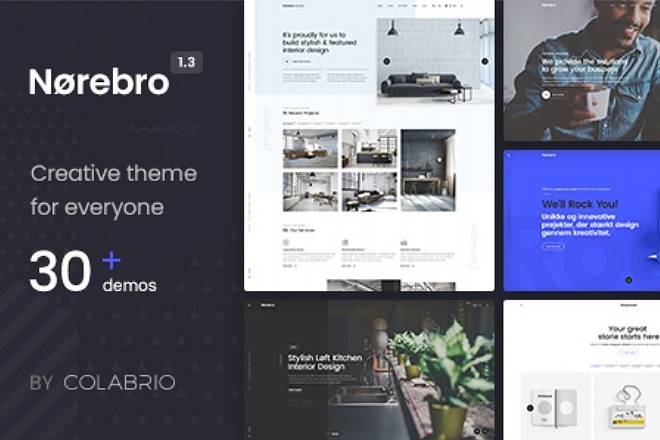 Norebro v1.3. 3 - творческий шаблон WordPress