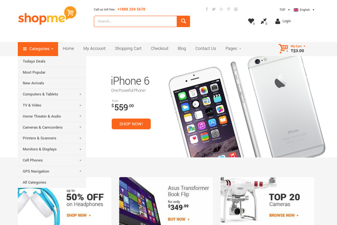 Продаю WooCommerce шаблон интернет магазина для Wordpress