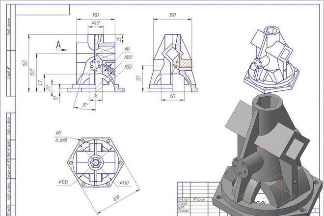 Создание 3D моделей и сборок по чертежу, эскизу, фото