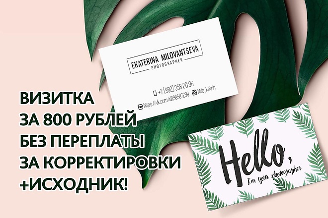 Разработаю визитку