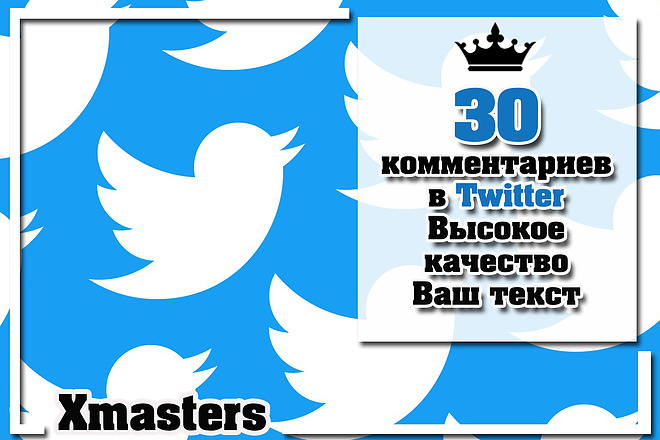 30 комментариев в Twitter. Высокое качество. Ваш текст