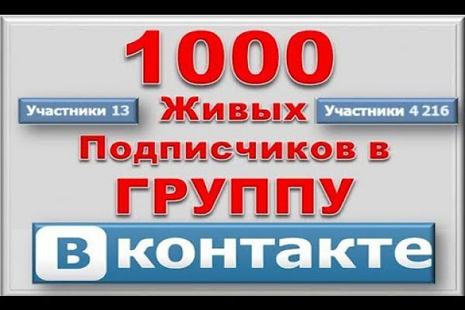 Реальные люди. 1000 подписчиков с приглашений в группу вк