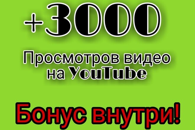 +3000 Просмотров на Ютубе