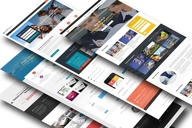 163 дизайнерских шаблонов Landing Page разной тематики + бонус