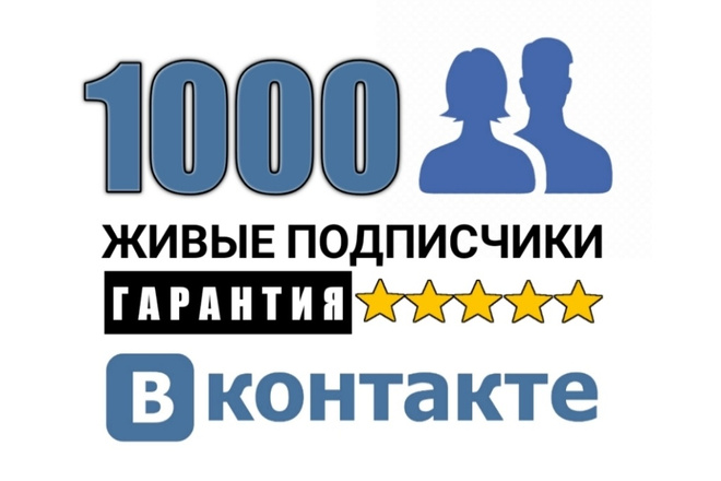 1000 живых подписчиков в группу или паблик Вконтакте. + БОНУС
