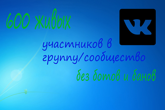600 живых участников для группы VK без ботов