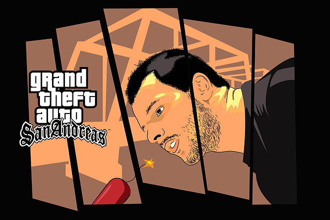 Портрет в стиле GTA