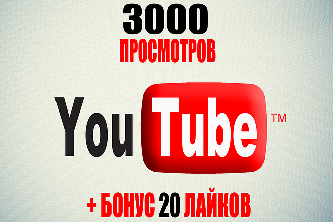 Просмотры 3000 шт. + бонус 20 лайков на видео