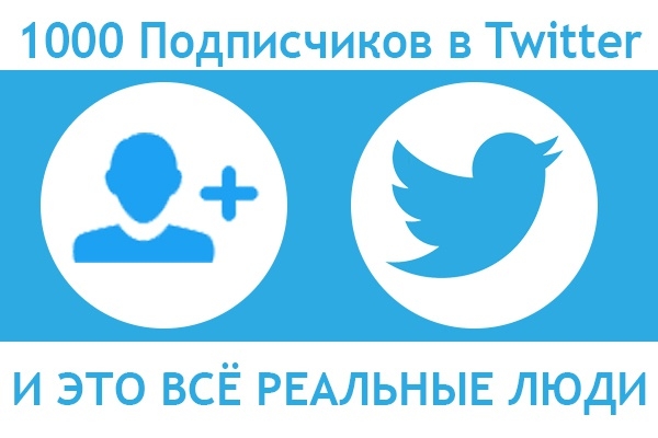 1000 подписчиков в ваш аккаунт Twitter