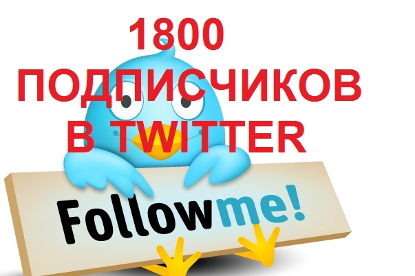1800 подписчиков на аккаунт в Twitter