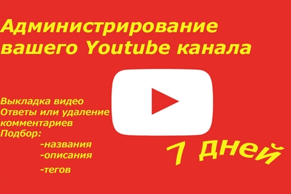 Администрирование вашего канала Youtube 7 дней