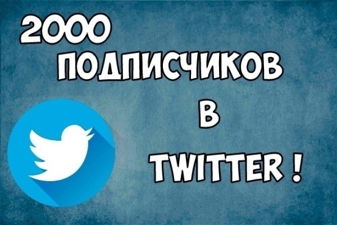 2000 подписчиков в аккаунт Twitter