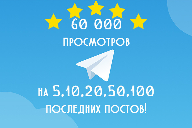 60 000 просмотров в Telegram